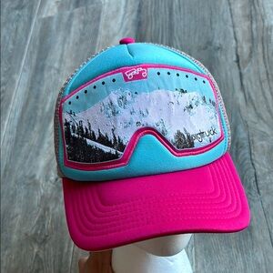 Women's Pink and Blue Trucker Hat